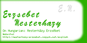 erzsebet mesterhazy business card